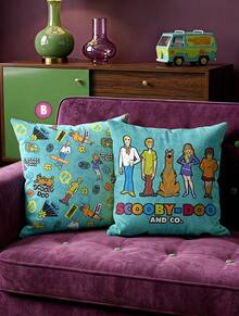 SCOOBY-DOO X Joivida 1件枕套（不含填充物），舒適搖粒絨布料，45*45cm - 彩色 - 查看 4