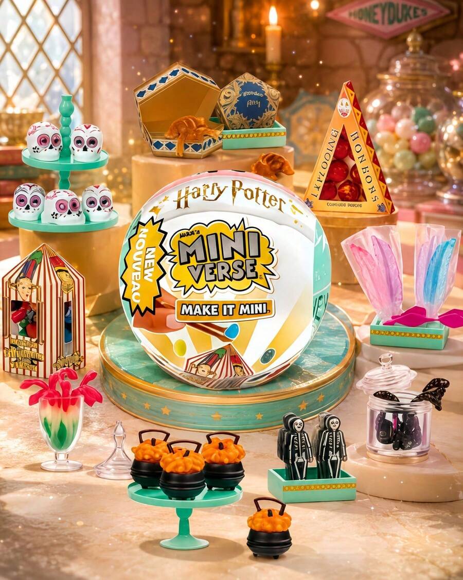 MGA Entertainment 1pc Random Style MGA's Miniverse Make It Mini Mystery Capsule, Random Style DIY Magical Chocolate Frog Scene Craft Set With Tiny Cards And Candy Details, Collectible Desk Shelf Display Decor - Multicolor - View 1