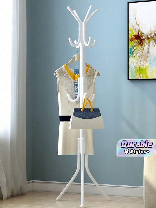 1Pc Iron Garment Rack, Approx 69" Tall, Freestanding Movable Coat Hanger, Stable & Stylish, Easy To Assemble. For Entryway, Bedroom, Living Room, Study, Office, Ideal Holiday, Valentine's Day, Housewarming Gift