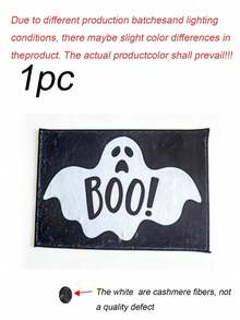 Halloween Imitation Cashmere Doormat, Wear-Resistant Entryway Floor Mat, Easy Care Decorative Rug For Living Room - A - View 10
