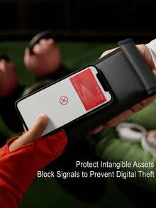 1PC Faraday Signal Blocker Pouch Anti Radiation Phone Case Shielding Bag Block 5G WiFi Bluetooth GPS Anti Tracking Privacy Protection Travel Home Office Car - A - View 5