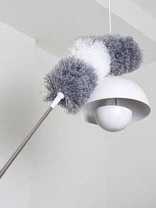 1 st teleskopisk fjäderdammvippa med förlängbart handtag, mjuk och luddfri statisk dammrensar för bilinteriör, hem, möbler, takfläkt, persienner, fönster och hyllor, multifunktionell och enkel att använda - flerfärgad - Visa 6