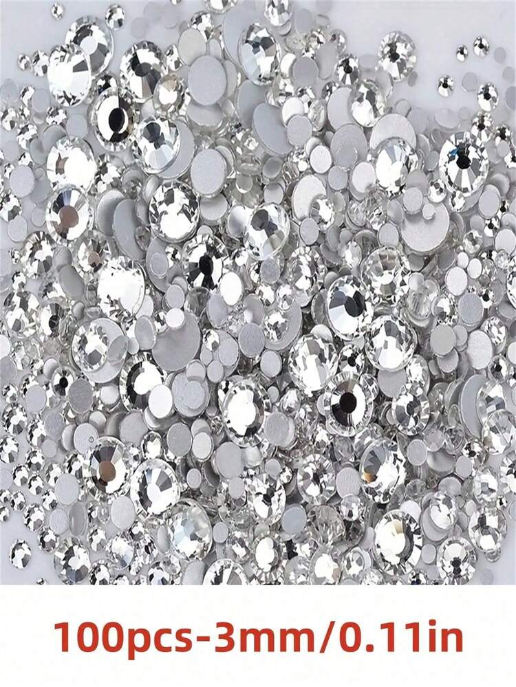 2000Pcs 3‑6mm Silver Flat Resin Rhinestones, Round Jelly Gemstones, DIY Embellishments For Shoes, Clothing, Bags, Cosmetic Decor. Great For Party, Wedding, Holiday, Costume, Craft, Jewelry Making & Festival Decoration Supplies - Silver - View 11