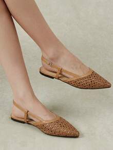 Styleloop Ladies, Buckles, Flat Shoes, Vacation Atmosphere, Summer Wear, Travel Essentials, Y2K, Cool Girl Night Out Wear Fall Shoes - Brown - View 2