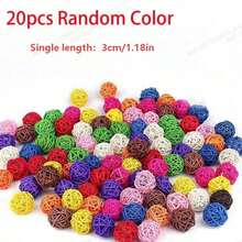 20/30/40pcs Woven Rattan Ball Bird Toys, Parrot Chewing Toys, 3cm/1.18inch, Suitable For Budgies, Lovebirds, Hamsters, Rabbits, Diy Handmade Decoration - A+B - View 16