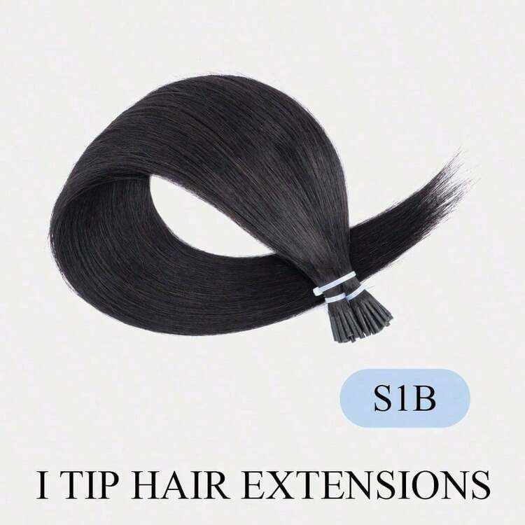 50S I-Tip Human Hair Extensions,12"-22" Length,Elegant Straight Hair,Easy To Apply,Cold Fusion, Damage-Free Real Human Hair ,Easy To Style,Pre-Bonded,Long-Lasting,Reused Soft & Natural,Portable For Travel & Daily Styling Halloween Christmas Gifts - Multicolor - View 24