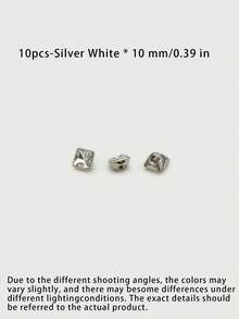 1 Pack 10 Pieces Square Crystal Rhinestone Buttons Versatile Decorative Fasteners For Shirt Chiffon Top Sweater Cardigan Men Women Clothing Sewing Accessories - 10pcs - View 12