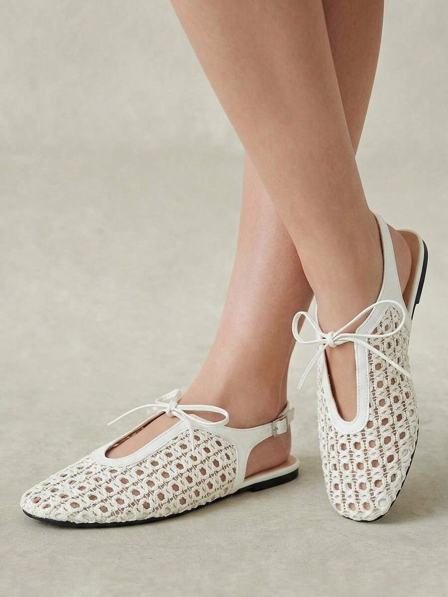 Styleloop Ladies, Buckles, Flat Shoes, Vacation Atmosphere, Summer Wear, Travel Essentials, Y2K, Cool Girl Night Out Wear Fall Shoes - White - View 1