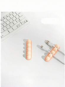 2PCS Silicone Pea Cable Organizer Clip Nail Free Adhesive Durable Nonslip Holder For Mouse Headphone Data Charging Cables Desk Home Office Storage Practical Space Saving Gift Trending - View 7