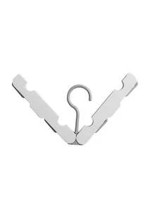 2PCS Compact Durable Plastic Foldable Anti Slip Multi Clip Hanger For T Shirts Underwear Socks Travel Business Trip Home Office Portable Space Saving Must Have - View 2