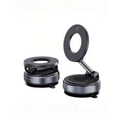 1pc 360° Rotating Mechanical Vacuum Suction Cup Car Phone Holder, Magnetic Phone Stand, Compatible With Iphone, Android Phones, Navigation, Birthday Gift, Family & Friends, Car Accessories - multicolor - View 4