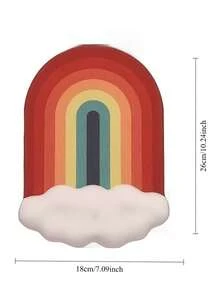 1PC Cloud Shape Multicolor Silicone Wrist Rest Mouse Pad Memory Foam Keyboard Wrist Support Cushion Non Slip Washable Office Desk Mat For Computer Laptop Home Office Students Gift Christmas Birthday Back To School Desk Accessories Must Haves - multicolor - View 6