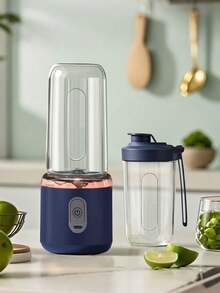 Teckwe Single/Dual-Cup USB Rechargeable Juicer, Fresh Juice Cup With Sports Lid. Multifunctional Portable Juicer Cup, Functioning As A Fruit Blender, Drink Maker And Smoothie Maker. Built-In 1500mAh Battery. USB Cable Not Included. - one size fits all - View 6