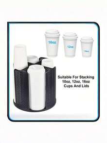 Elegant Desktop Disposable Cup Dispenser, Countertop Coffee Tea Cup Storage Display Organizer - Multicolor - View 7