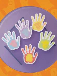 Joivida 1pc/6pcs Halloween Hand Shape Sticky Notes, Fun Palm Design Self-Adhesive Memo Pads For Home, Office, School, Party Favors, Planner Decor, Cute Colored Scratch Paper - multicolor - View 2