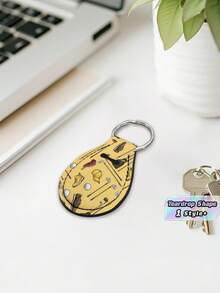 1PC Fabric Water Drop Golf Print Keychain Organizer Protective Case Portable Pendant Backpack Decoration Sports Gift Lightweight Durable Scratchproof Shockproof Car Home Outdoor - Multicolor - View 1