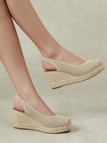Styleloop Women's Wedge & Platform Shoes, Bohemian, Beach Vacation, Western Wind, Summer Wear, Travel Essentials Fall Shoes - Naked beige - View 4