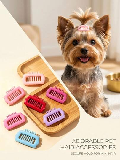 PETSIN 5 Peças Clipes de Arranhar para Animais de Estimação em Cores de Doce, Projetados Especificamente para Gatos e Cachorros. Acabamento Simples e Brilhante, Disponível em Múltiplas Cores Refrescantes, Criando Facilmente Looks Adoráveis.