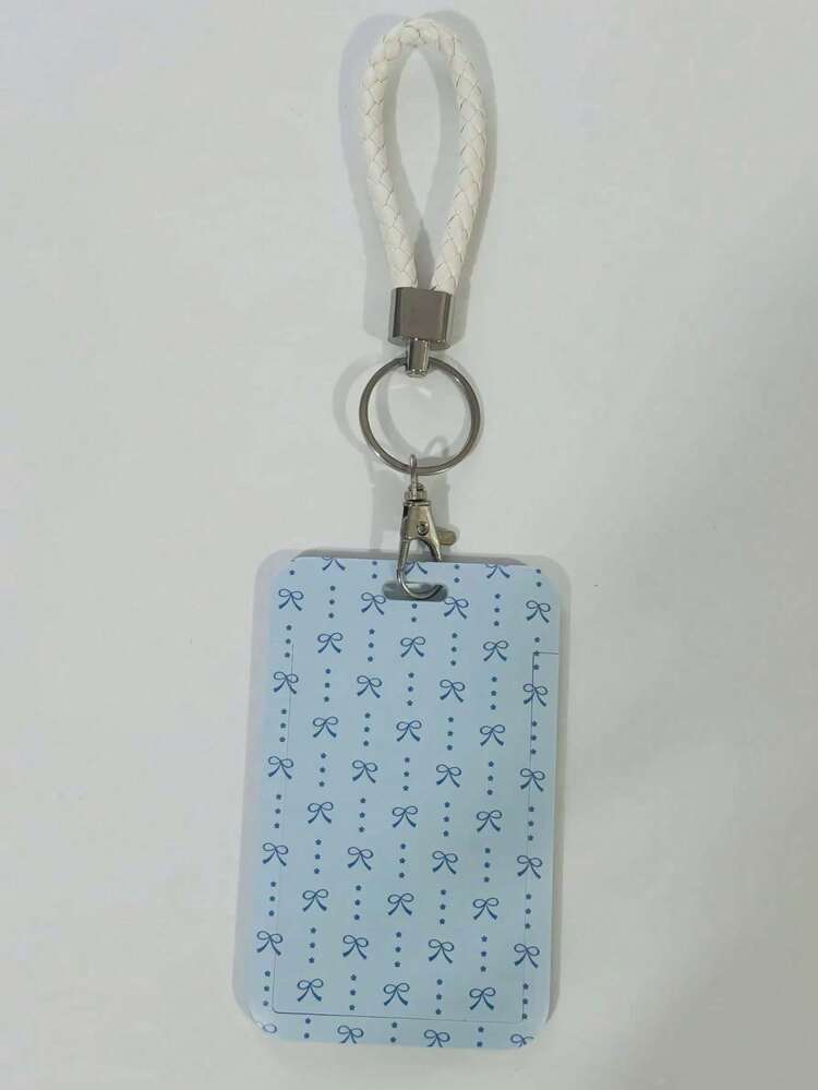 ABS Polka Dot Cartoon Puller Card Holder, Wrist Band ID Badge Bus Pass Cover For Student Women School Campus - color - View 12