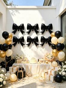 The Bow-Tie Aluminum-Foil Balloon Set Is Suitable For Birthday Parties, Engagement Ceremonies, Girl-Themed Banquets, And Interior Decoration Of Shops. - 6 22-inch bows. - View 4