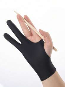 1pc Anti-Stain Coating Glove, Prevents Abrasions, Sweating And Dirt, Suitable For Both Men And Women, Used For Painting And Sketching Back To School - Black - View 9