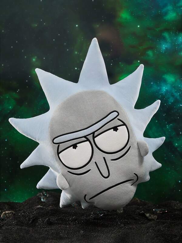 Rick and Morty X SHEIN 1pc Cartoon Character Shaped Pillow
