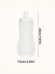 Plastic Pressurized Spice Bottle, 500ml Capacity, Reusable Sauce Dispenser, Leakproof, Suitable For Ketchup, Sesame Sauce, Salad Dressing, And Kitchen Use - Multicolor - View 4