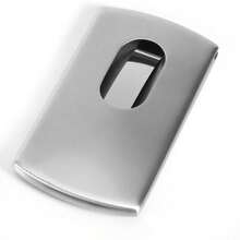 Stainless Steel Business Card Holder, Push-Up Slim Portable Card Case, One-Touch Metal Name Card Box For Men Women, Compact Professional Office Supplies, Durable Pocket Card Organizer Business Gift - one size fits all - View 7