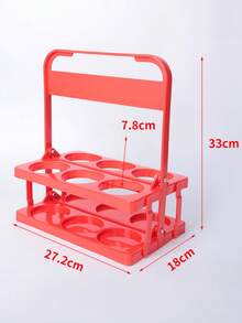 1PC Foldable 6 Hole Plastic Wine Glass Holder Stand Portable Durable Outdoor Home Use Beer Basket Cocktail Drink Display Rack For Party Picnic Bar Birthday Christmas Gift Must Haves - Multicolor - View 5