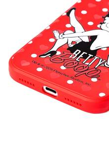 Betty Boop x SHEIN 卡通圖案紅色啞光手機殼，防摔保護 11-17 系列手機殼 - 彩色 - 查看 5