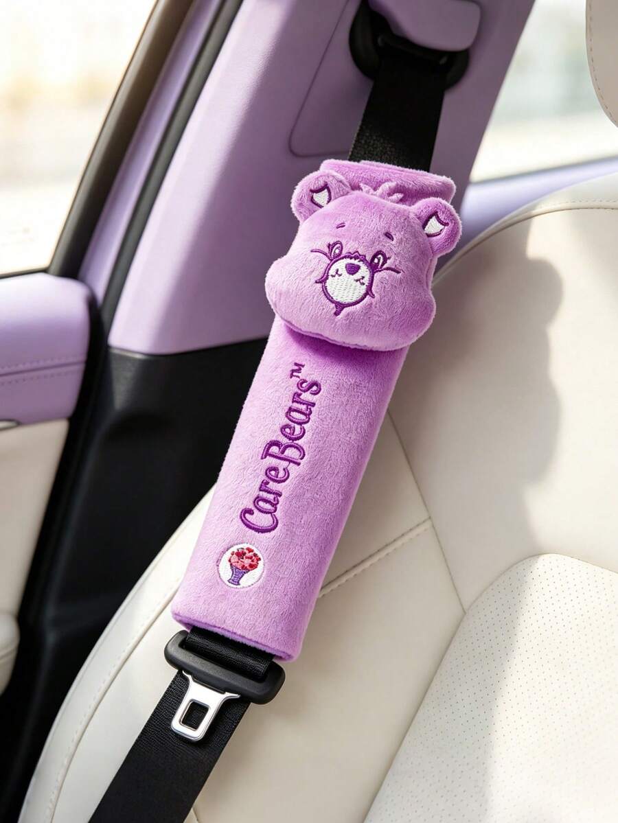 SHEIN X Care Bears 1件裝安全帶肩部護套,綠色 - 愛心熊 - 查看 1