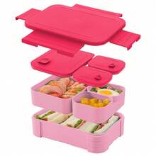 A Large‑Capacity, Reusable, Portable Microwave Lunchbox, Food Storage Container, Salad Container, And Fruit Container. Ideal For The Office, Outdoor Travel, And Back‑To‑School Season. - Multicolor - View 7