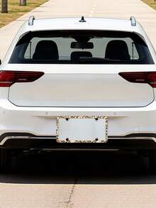 1PC Aluminum Alloy Rustproof Wearproof Scratchproof Fadeproof Universal US Standard Leopard Print License Plate Frame With Screws Caps For Car SUV Truck Pickup Decoration Automotive Accessories - A - View 5