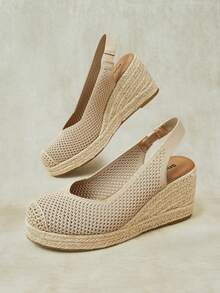 Styleloop Women's Wedge & Platform Shoes, Bohemian, Beach Vacation, Western Wind, Summer Wear, Travel Essentials Fall Shoes - Naked beige - View 3