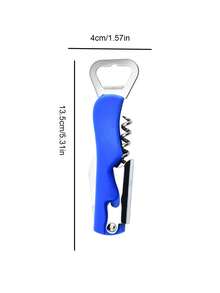 1/3/6pcs Stainless Steel Multifunctional Bottle Opener: For Wine, Beer And Bottle Caps - Great For Restaurants, Hotels And Bars - Multicolor - View 3