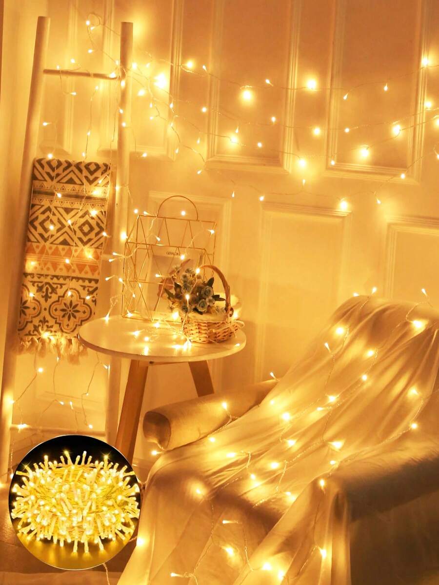 1pc 1.5/3/6m Home Decor Led Fairy String Lights,Battery Powered, Indoor Room Wall Decor Led Lights String, Outdoor Garden Tree Decor Light,Bedroom Decorations ,Wedding Birthday Party Festival Decor String Light,Camping Tent Decorations Light