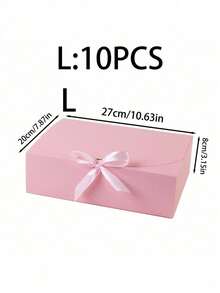 10pcs/5pcs/2pcs - Pink Gift Box With Lid, Gift Box With Ribbon For Bridesmaid Proposal Box, Gift Box For Wedding, Birthday Gift, Shower Party And Other Parties, Valentine's Day Gifts, Valentine Day, Packaging, Birthday, DIY Making, Beauty Storage BOX - Pink - View 24