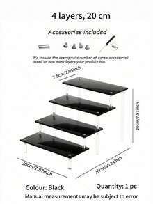 1 Kệ đựng mỹ phẩm acrylic nhiều tầng màu đen, dung tích lớn, giá trưng bày lưu trữ nước hoa và đồ trang điểm cho sản phẩm chăm sóc da & làm đẹp, trang trí bàn để phòng ngủ phòng tắm phòng khách, giá đỡ phụ kiện bàn trang điểm di động tại nhà - Nhiều màu - Xem 12