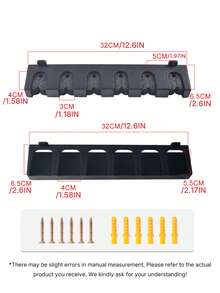 Easy‑Install Black Fishing Rod Wall Mount, High‑Density Foam Holder, Sturdy, Holds 6 Rods. Multi‑Slot Space‑Saving Storage For Various Rods, For Home Garage Outdoor, Beautify Fishing Area - Multicolor - View 4