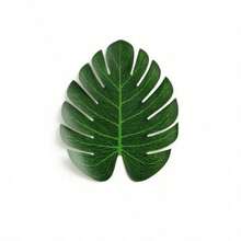 10pcs Artificial Palm Leaves, 3 Kinds Of Tropical Fake Monstera Leaves For Table And Wall Decorations, Jungle Hawaiian Luau Party Birthday Wedding Theme Party - Multicolor - View 11