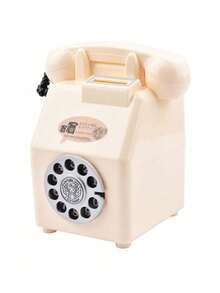 1PC Large Capacity Creative Retro Telephone Shaped Coin Bank Durable Resin Vintage Phone Piggy Bank Ornament Photo Prop Desk Decoration Gift For Home Office Study Room - nostalgia - View 14
