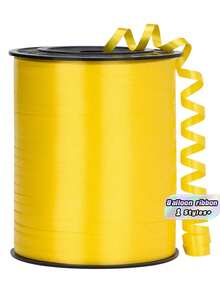 1 Roll, 250 Yards Of Purple Curly Ribbon, Suitable For Gift Wrapping, Balloon Rope, Weddings, Birthdays, Etc. - Shiny Metallic Ribbon, Suitable For Bouquet And Flower Wrapping Paper, Suitable For Valentine's Day, Weddings, Birthdays, Etc. - Yellow ribbon - View 7