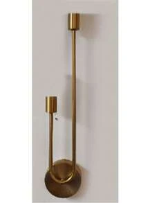 Modern Indoor Wall Lamp, G9 Base, Gold & Black Finish, Minimalist Candle-Style Lighting, Decorative Sconce For Bedroom, Staircase & Balcony (Bulb Not Included) - Multicolor - View 5