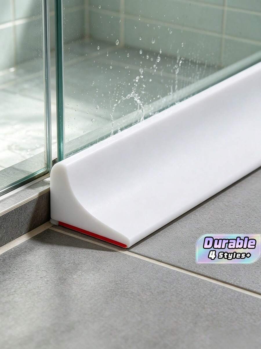 1pc Thick Silicone Waterproof Bathroom Sealing Strip, Shower Water Barrier, Toilet Sealing Strip, Countertop Sink Guard, Floor Water Retention System, Easy To Install Wet And Dry Separation Barrier - multicolor - View 1