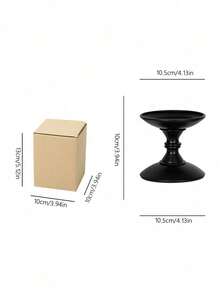 3 Sizes Black Metal Pillar Candle Holders, European Vintage Candlestick Holders, Light Luxury Table Centerpiece Decor For Wedding, Dinner, Home Living Room Decor - multicolor - View 15