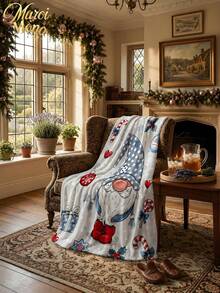 Muroi Mono 1pc Christmas Pattern Blanket, Made Of Flannel Material, Is Soft And Comfortable. It Is Suitable For Beds, Living Rooms And Sofas. It Is Suitable For All Seasons And Is An Excellent Choice For Daily Decorations, Home Decorations And Christmas Gifts. - Christmas - View 7
