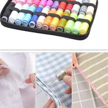 1 Set Portable Sewing Kit, Home Sewing Tool Set, 100pcs/Set Thread Box, Needles, Thread, Hand Sewing Accessories, Suitable For Christmas, Wedding And Other Occasions - Multicolor - View 7