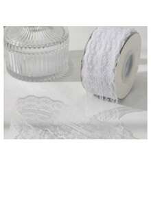 1roll 4.5cm Wide Lace Design Diy Sewing Strip Decorative Fabric Trim Applique Craft Supply For Clothing Gift Wrapping Handmade Project - A - View 6