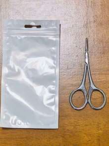ANDVICTORY 1pc Cuticle Scissors Stainless Steel Extra Fine Curved Blade Manicure Scissors Eyebrow Eyelash Nails Multi-Purposed Fine Small Scissors Beauty Grooming - Silver - View 8