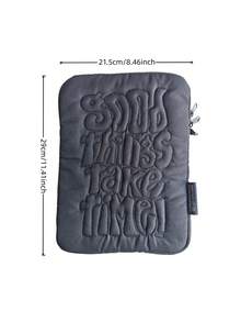 1 pieza Bolsa de almacenamiento de portátil simple de 11 pulgadas/13 pulgadas/15 pulgadas de color negro y azul, bolsa de forro para iPad y tableta anti-caídas y resistente a golpes, regalo de cumpleaños, adecuado para la escuela, la oficina y el viaje de regreso a clases - Multicolor - Ver 7